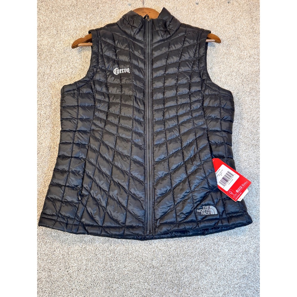 The North Face Womens ThermoBall Trek Vest Black Quilted Full Zip Cuervo NWT
